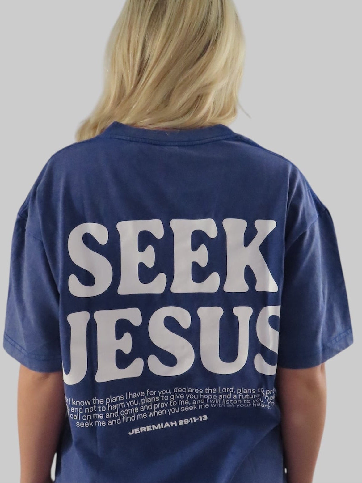 Seek Jesus Blue T-Shirt