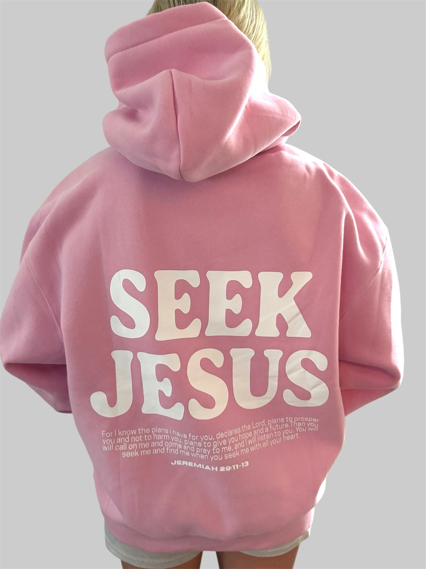 Seek Jesus Pink Hoodie